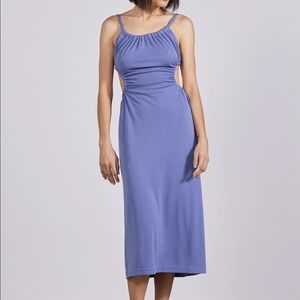 THIRD FORM || Open-Back Cutout Cinched Midi Dress in Polo Blue - SZ 2 ✨NWOT✨